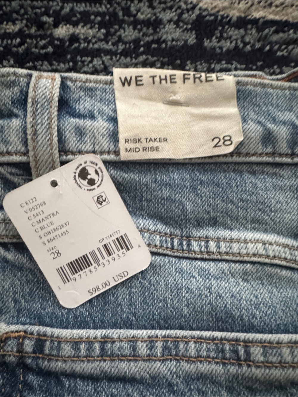 We The Free Light Blue Mid Rise Women’s Jeans